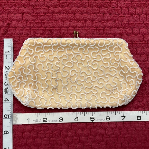 Walborg Vintage 40’sBeaded Ivory Cream Evening Clutch Bag Handmade in Belgium - Picture 3 of 12